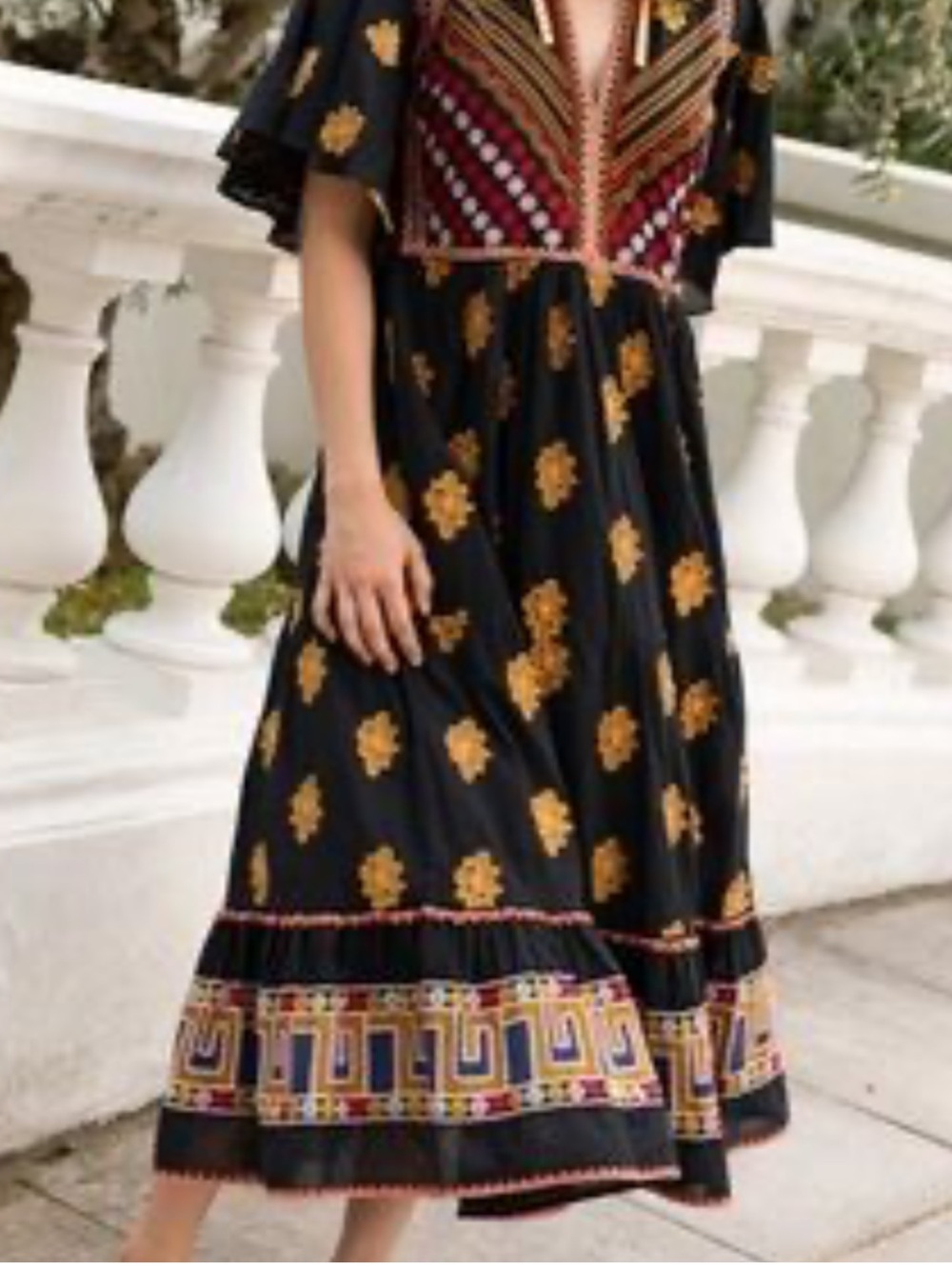 Oliphant embroidered festival dress size M